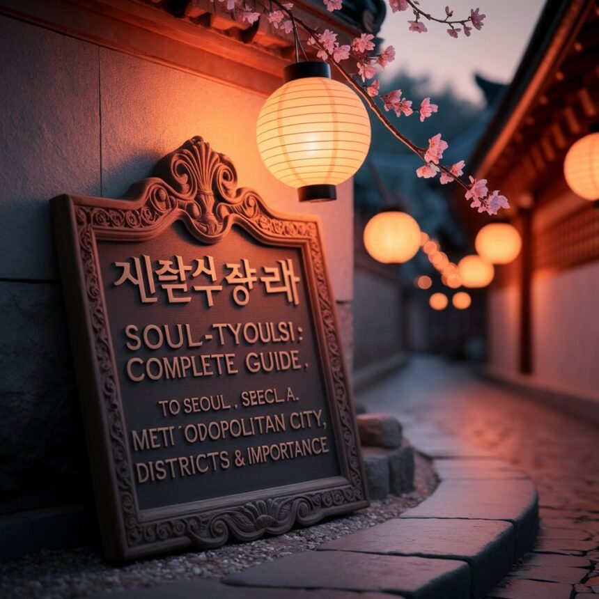 Soul-T'ukpyolsi: Complete Guide to Seoul Special Metropolitan City, Meaning, History, Districts & Importance